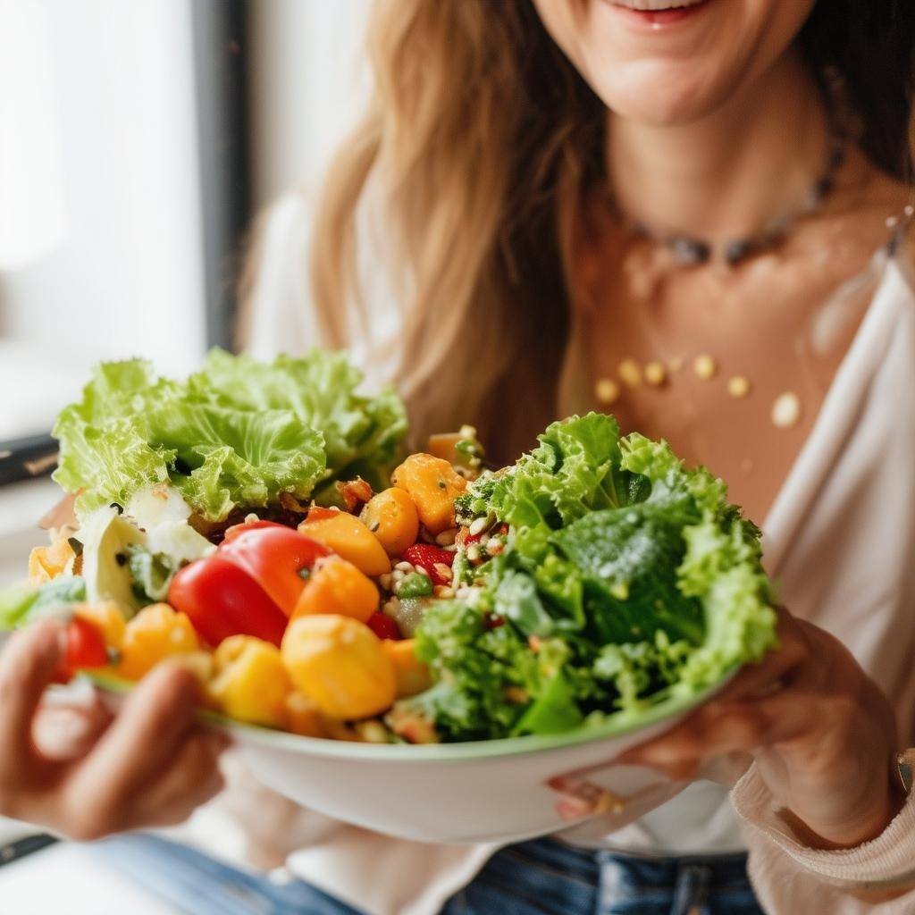 person eating healthy