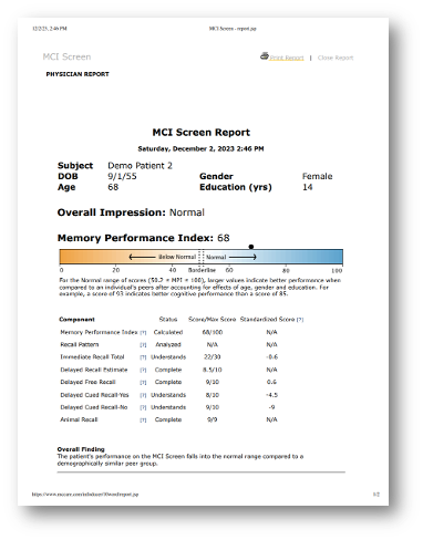 MCI Screen Test Report-2